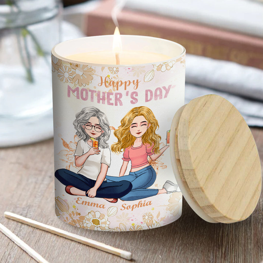My Favorite Child Gave Me This Candle - Personalized Mother Candle With Wooden Lid