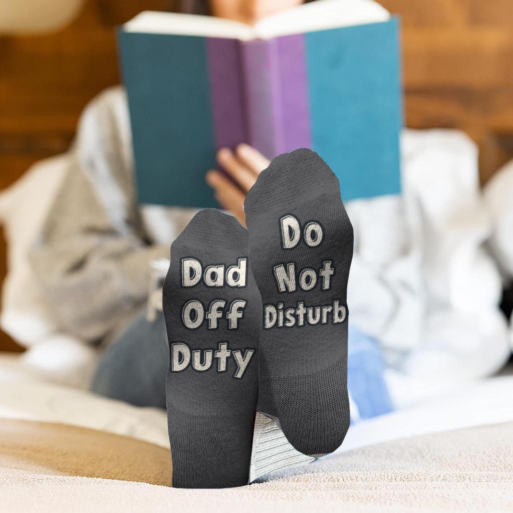 Dad Off Duty - Personalized Father's Day Father Socks