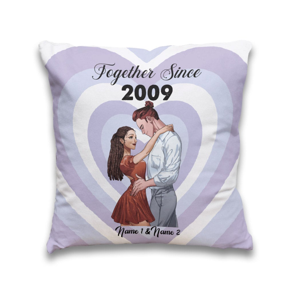 Together Since - Personalized Couple Throw Pillow