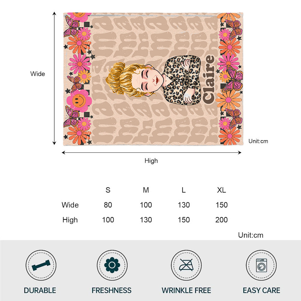 Retro Mama - Personalized Mother's Day Mother Blanket