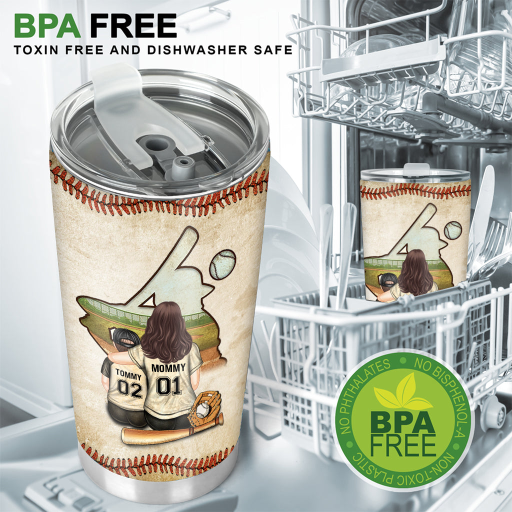 Behind Every Baseball Player - Personalized Baseball Tumbler