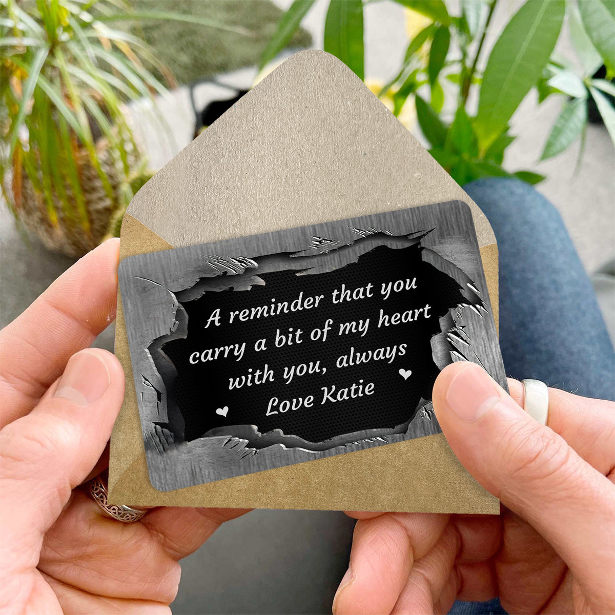 A Reminder - Personalized Couple Wallet Insert Card
