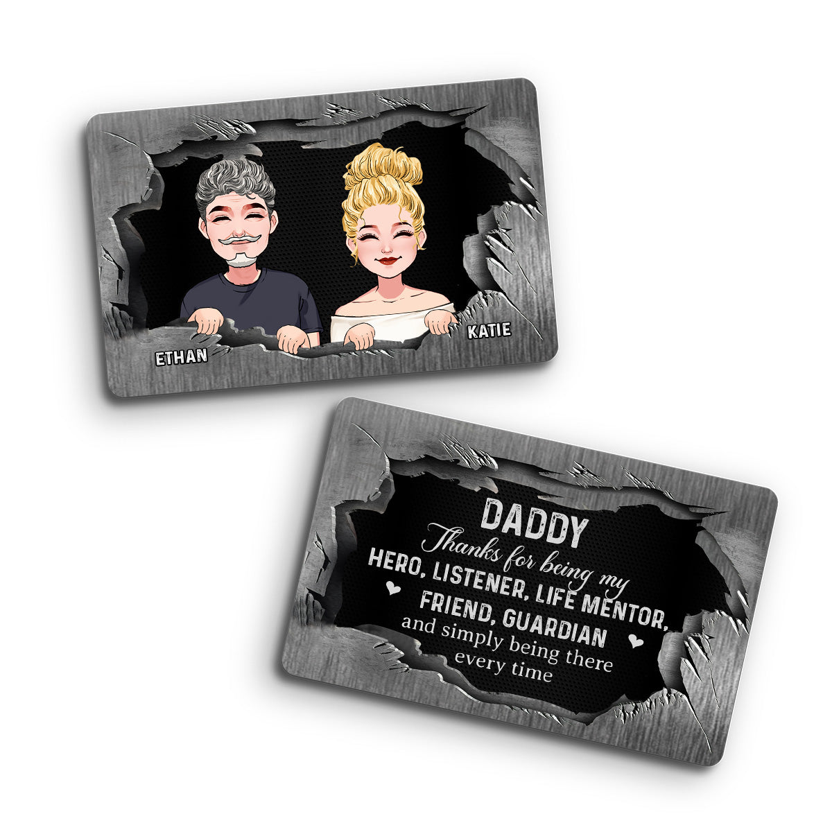 Thanks For Being My Hero - Personalized Father Wallet Insert Card