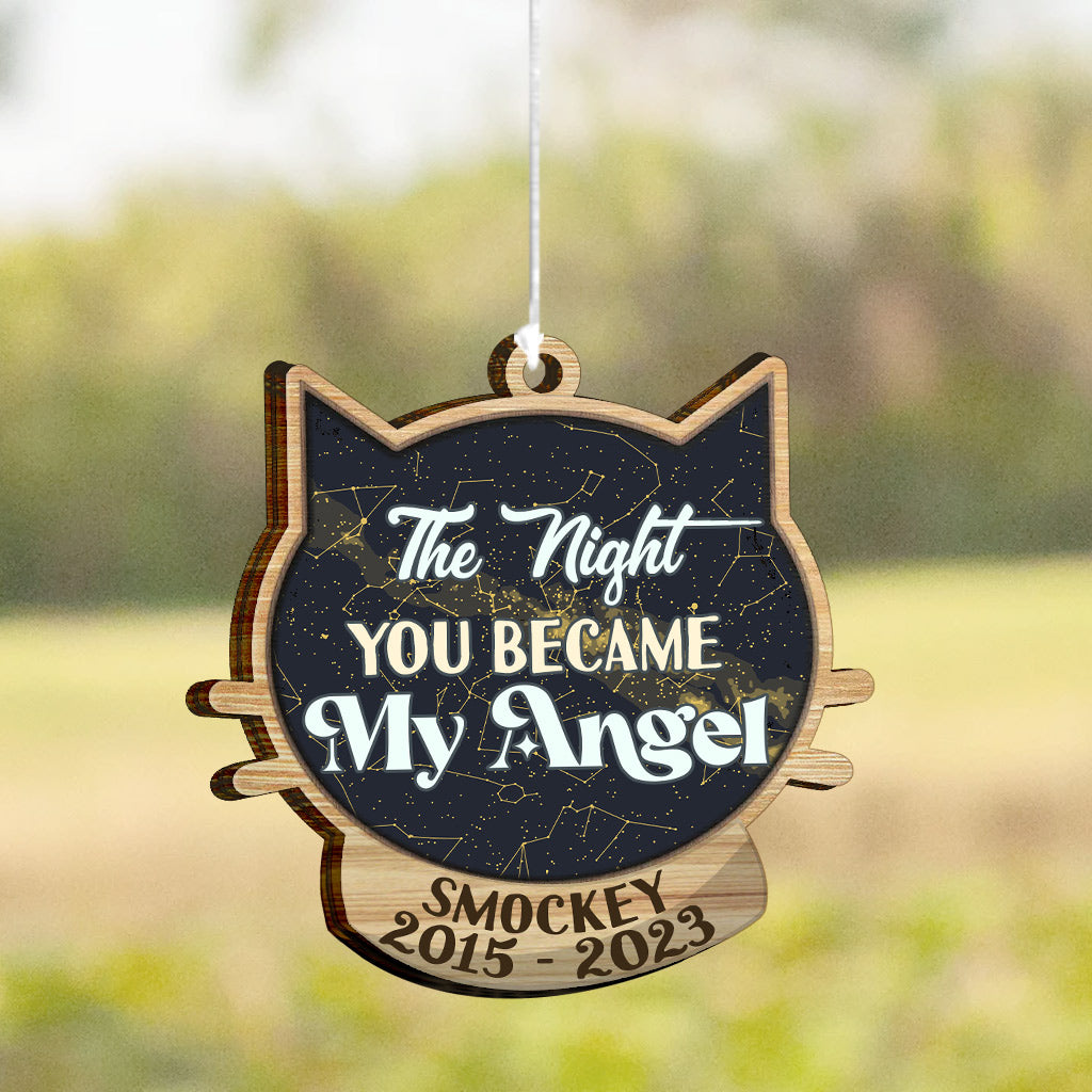 The Night You Became My Angel - Personalized Cat Wind Chime