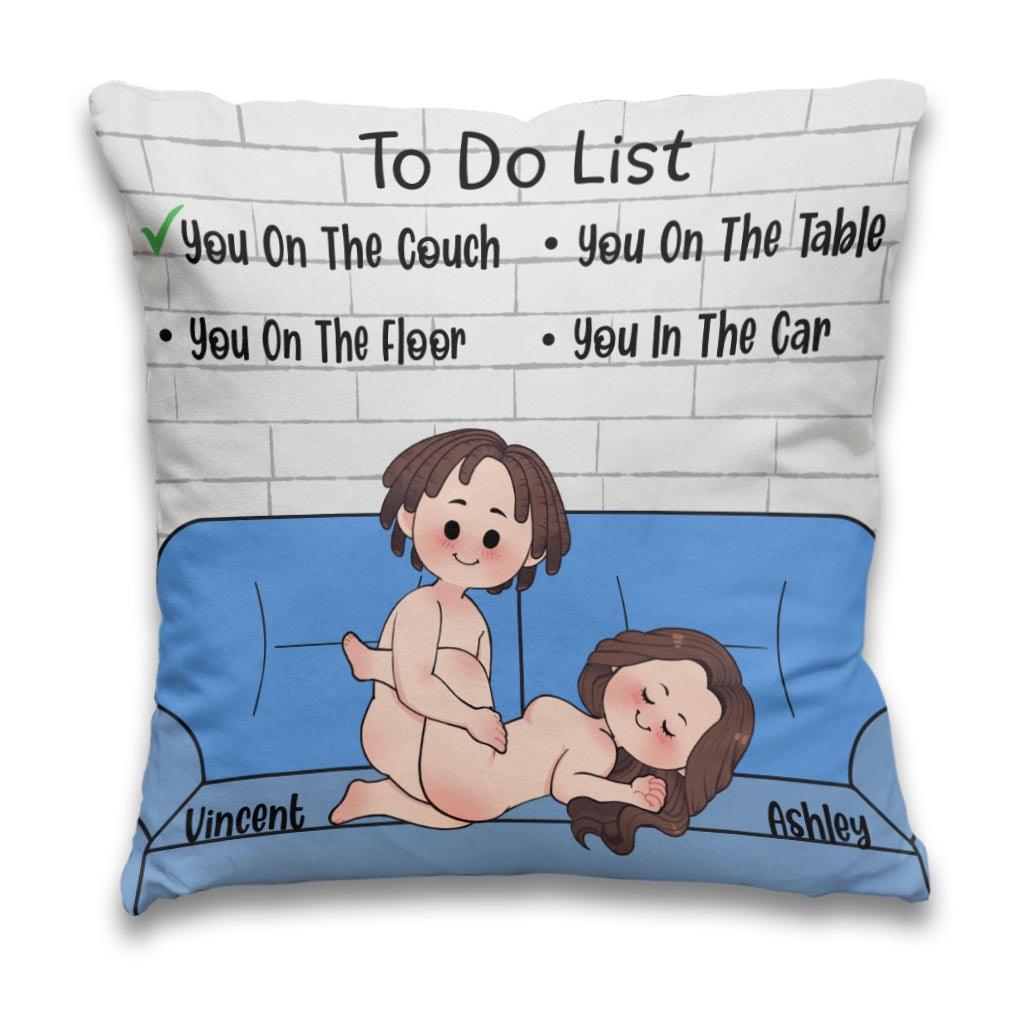 To Do List - Personalized Couple Throw Pillow