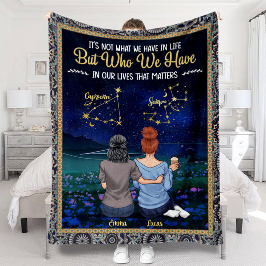 It's Not What We Have In Life - Personalized Bestie Blanket