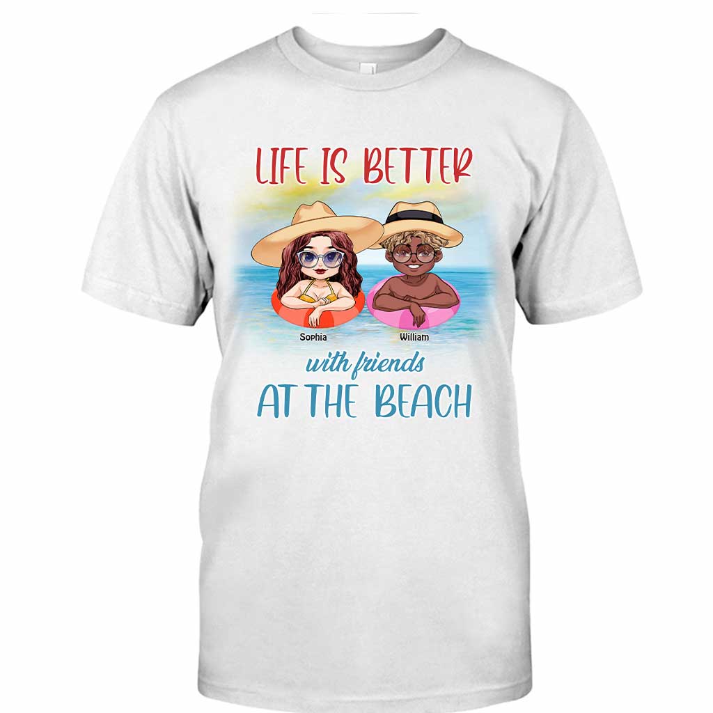 Boozing With My Beaches - Personalized Sea Lover T-shirt and Hoodie