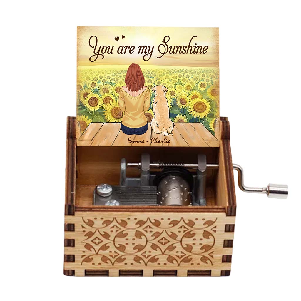 You Are My Sunshine - Personalized Mother’s Day Dog Hand Crank Music Box