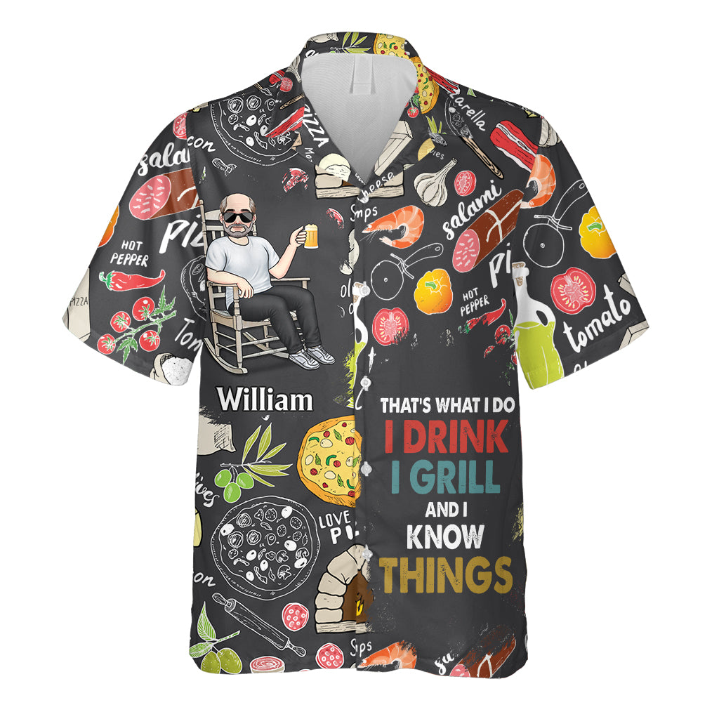 That's What I Do - Personalized Father Hawaiian Shirt