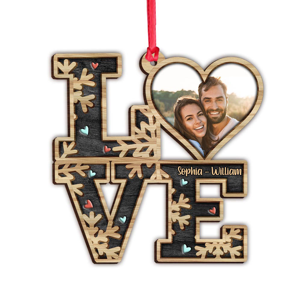 Love - Personalized Christmas Couple Ornament