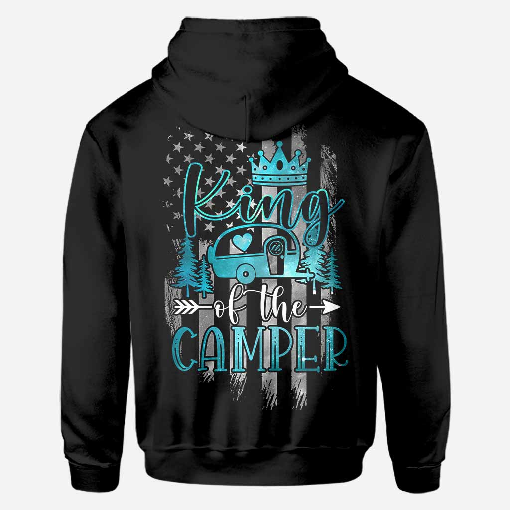 Camper King Camper Queen - Personalized Camping All Over T-shirt and Hoodie