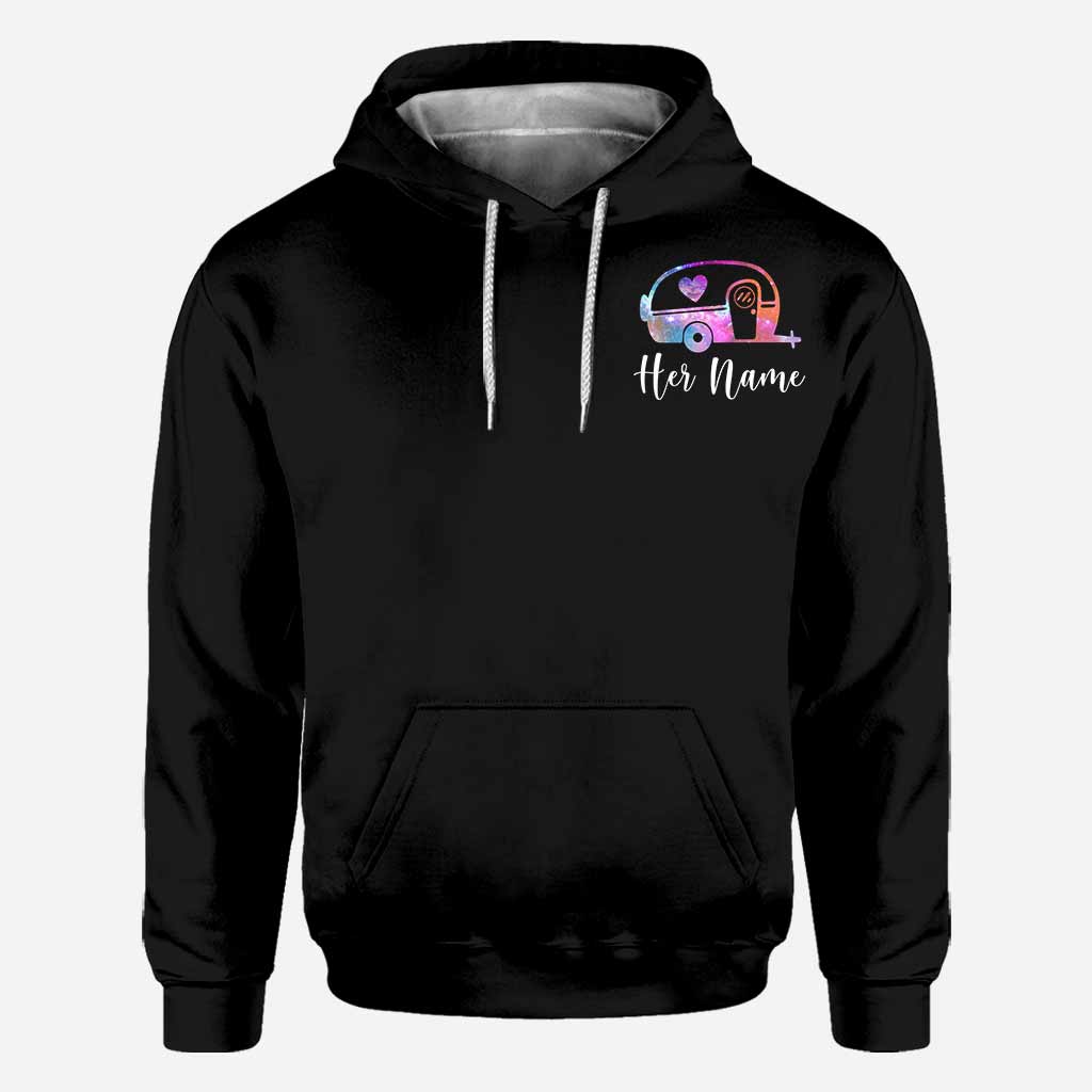 Camper King Camper Queen - Personalized Camping All Over T-shirt and Hoodie
