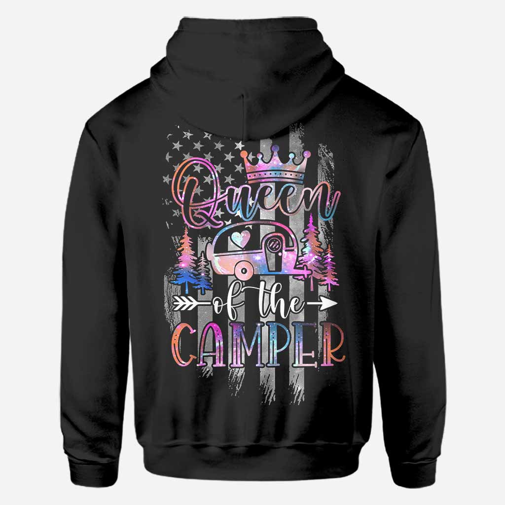 Camper King Camper Queen - Personalized Camping All Over T-shirt and Hoodie