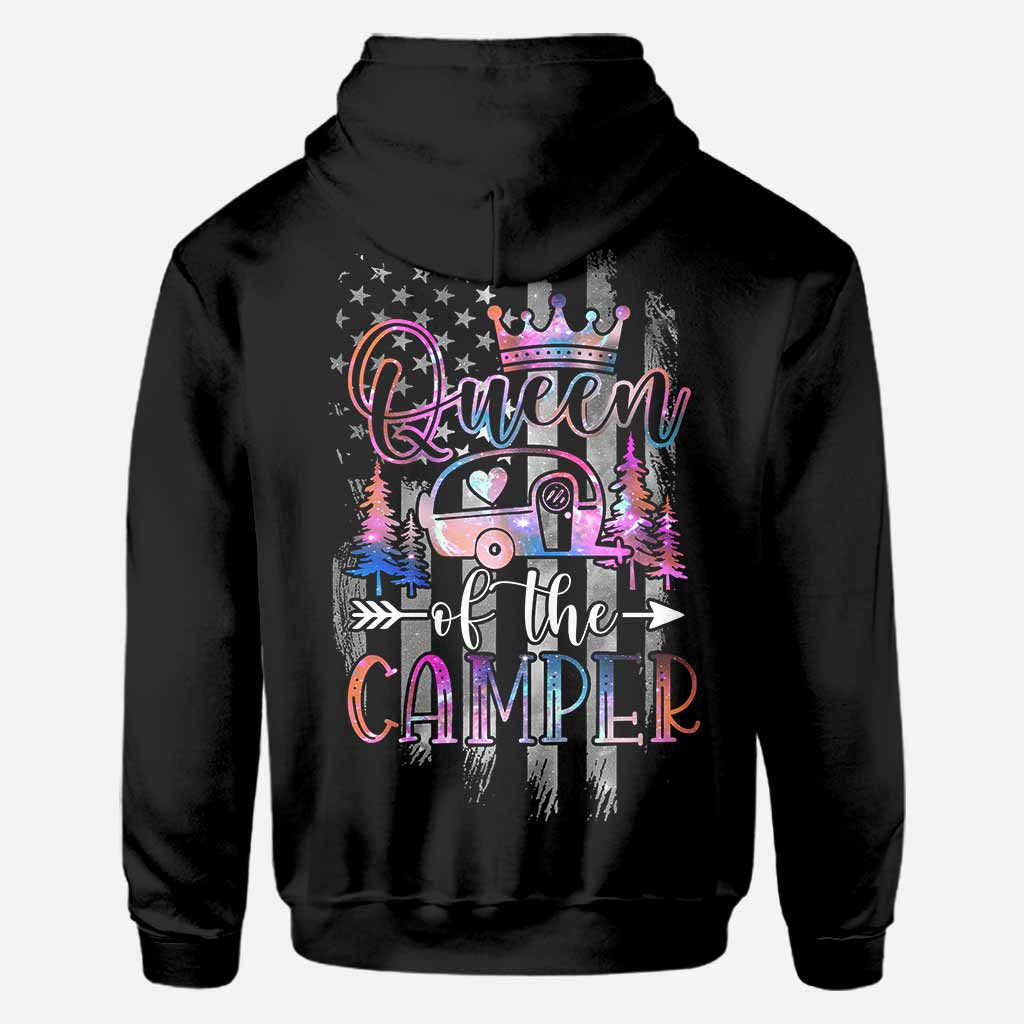 Camper King Camper Queen - Personalized Camping All Over T-shirt and Hoodie