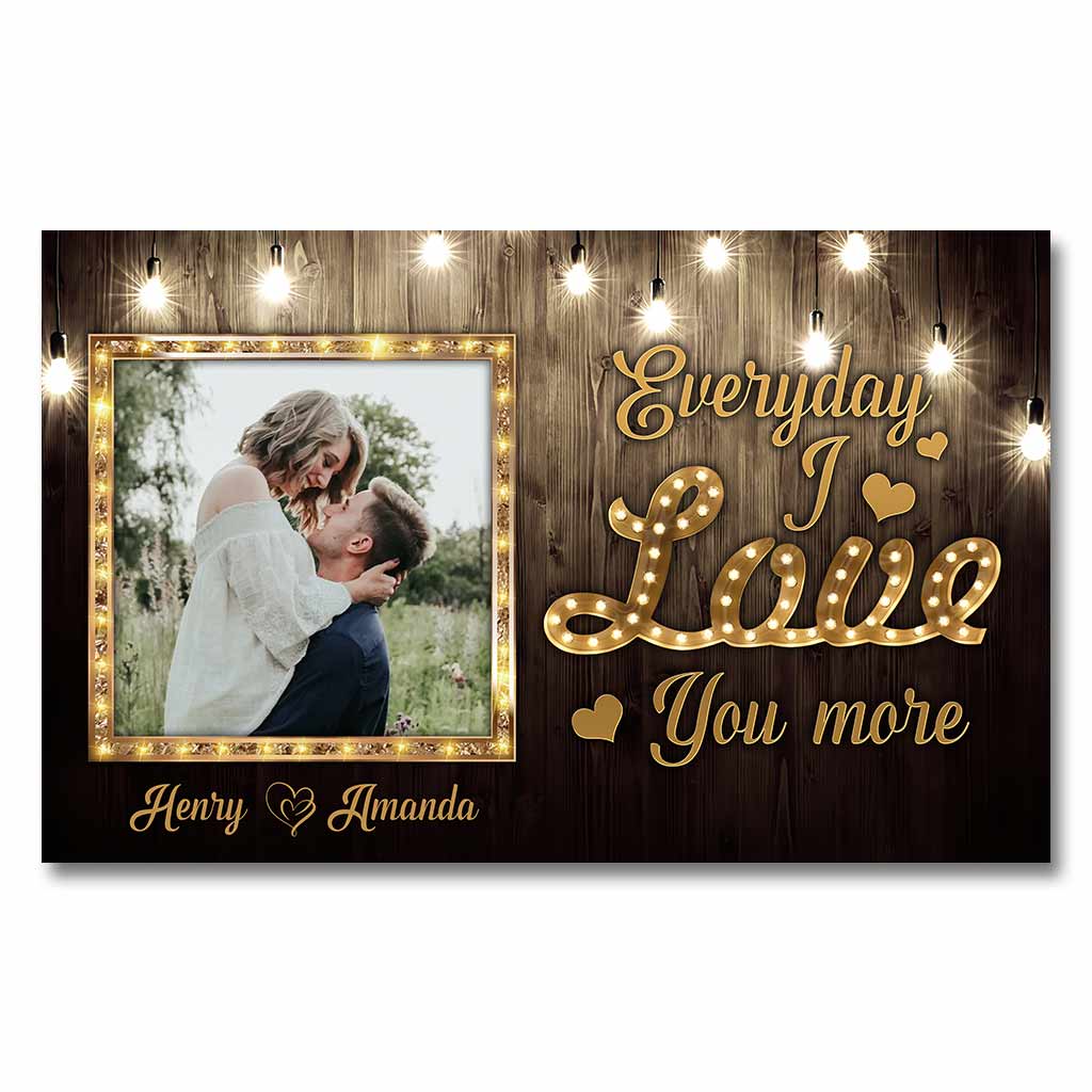 Love You More - Personalized Couple Poster