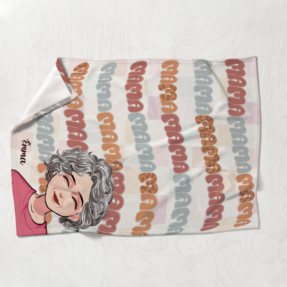 Mama Mama Mama - Personalized Mother's Day Mother Blanket