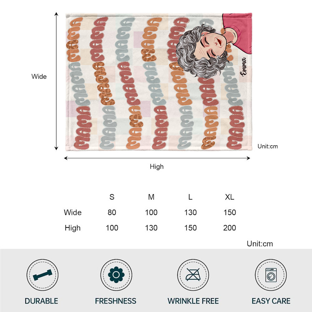 Mama Mama Mama - Personalized Mother's Day Mother Blanket