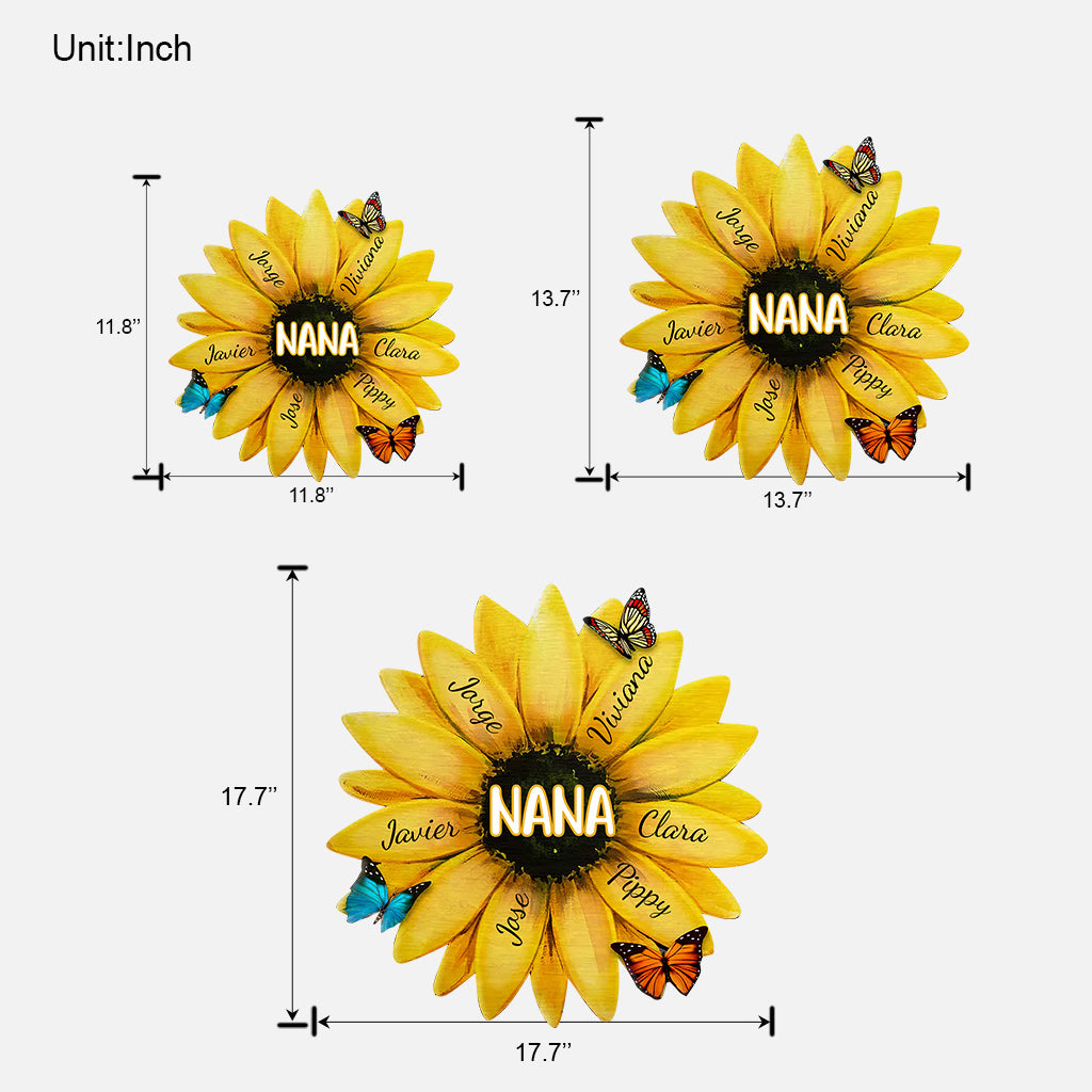 Nana Sunflower - Personalized Mother's Day Grandma Wood Sign