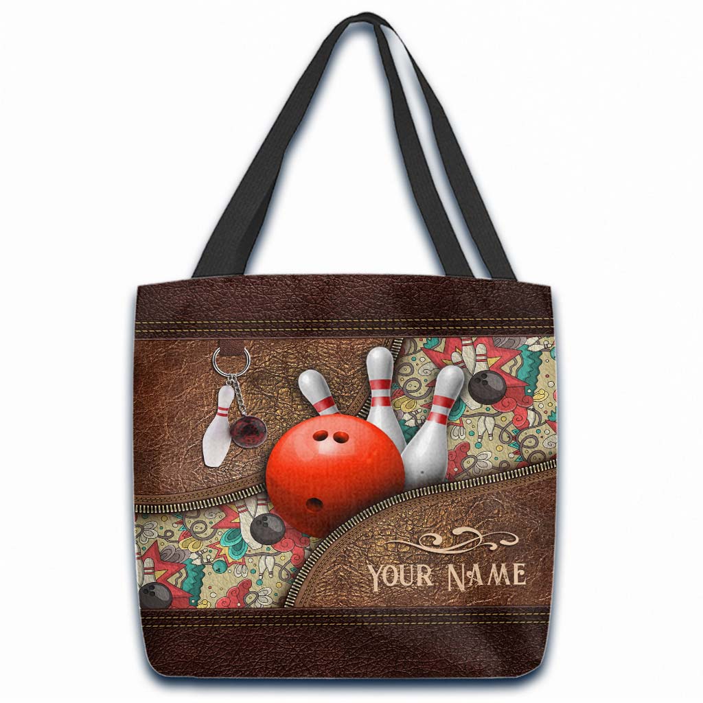 Love Bowling Personalized Tote Bag