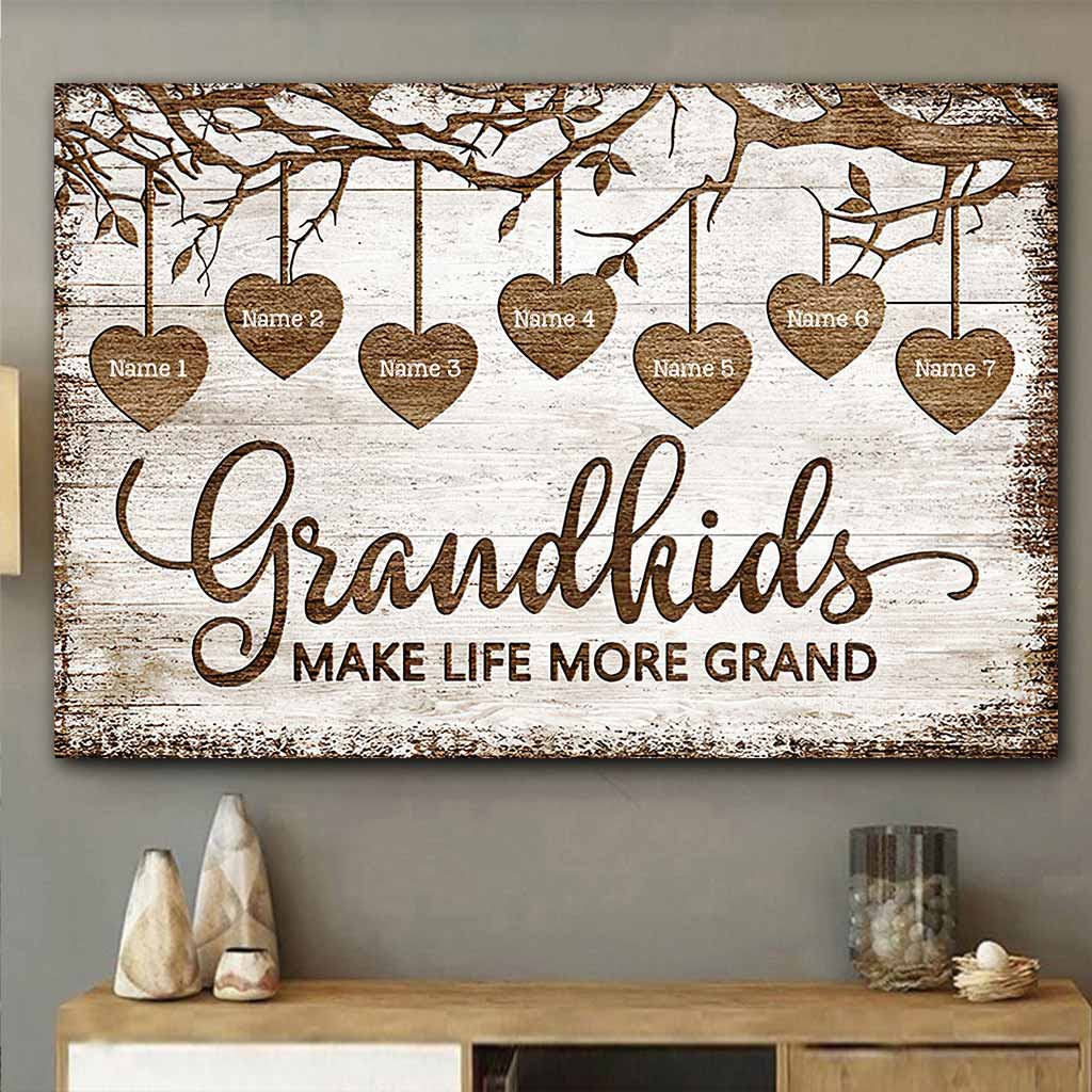 Grandkids Make Life More Grand - Personalized Grandma Poster 092021