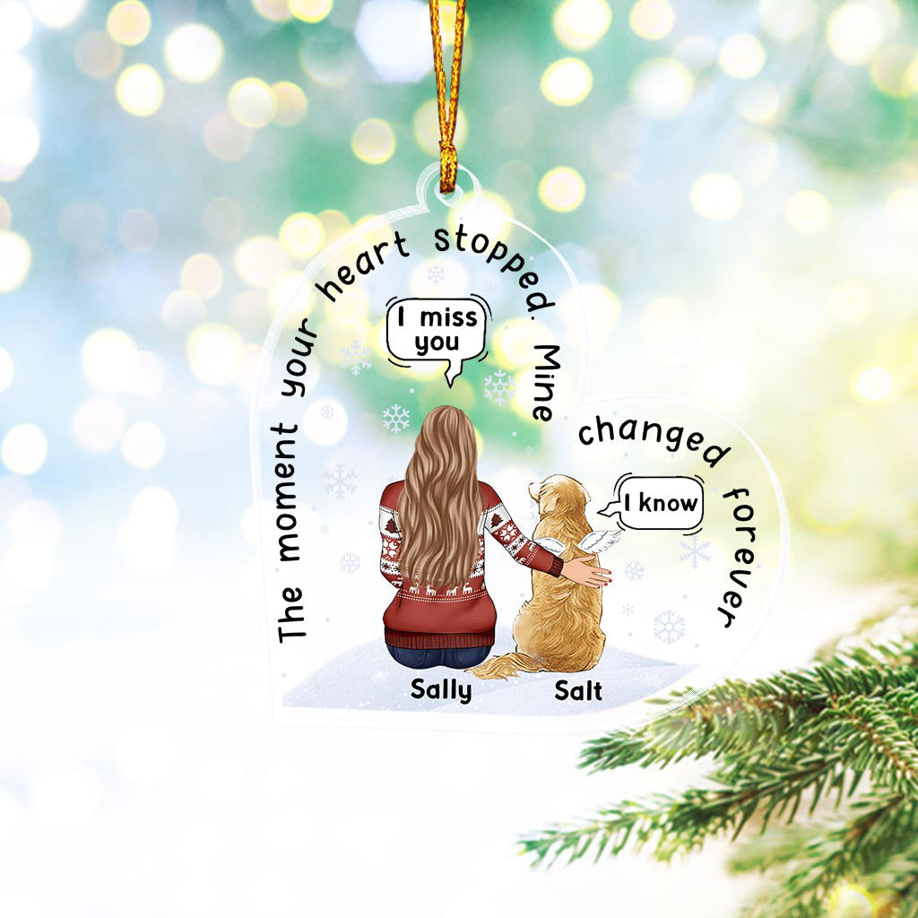 My Changed Forever - Personalized Christmas Dog Transparent Ornament