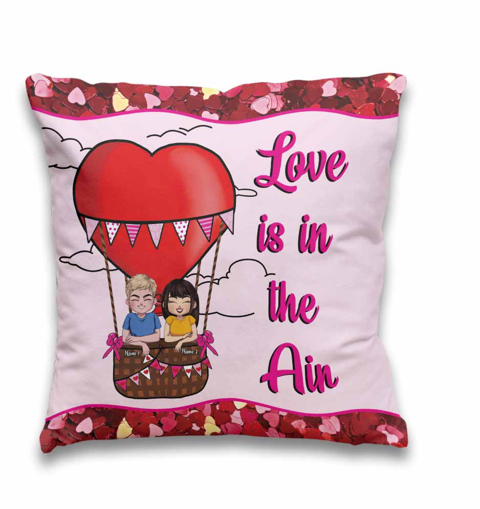 Love In The Air - Personalized Couple Throw Pillow