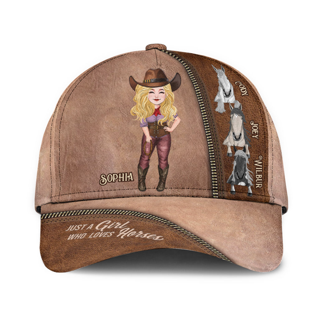 Just A Girl Who Loves Horses - Personalized Horse Classic Cap