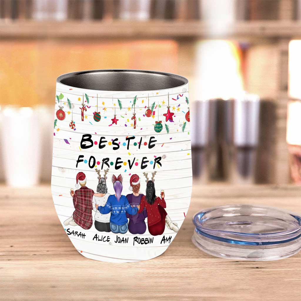 I'll Be There For You When The Rain Starts To Pour - Personalized Bestie Wine Tumbler
