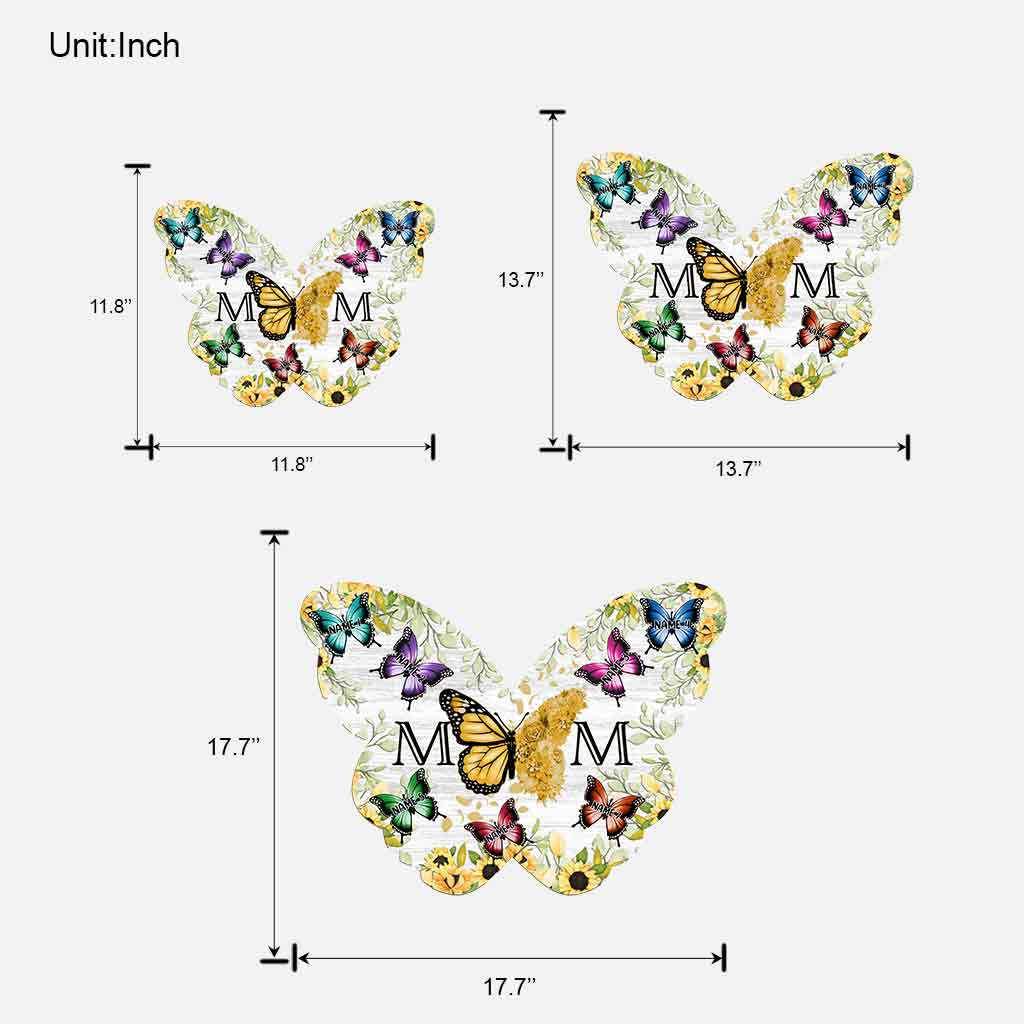 Mom Butterfly - Personalized Mother Wood Sign