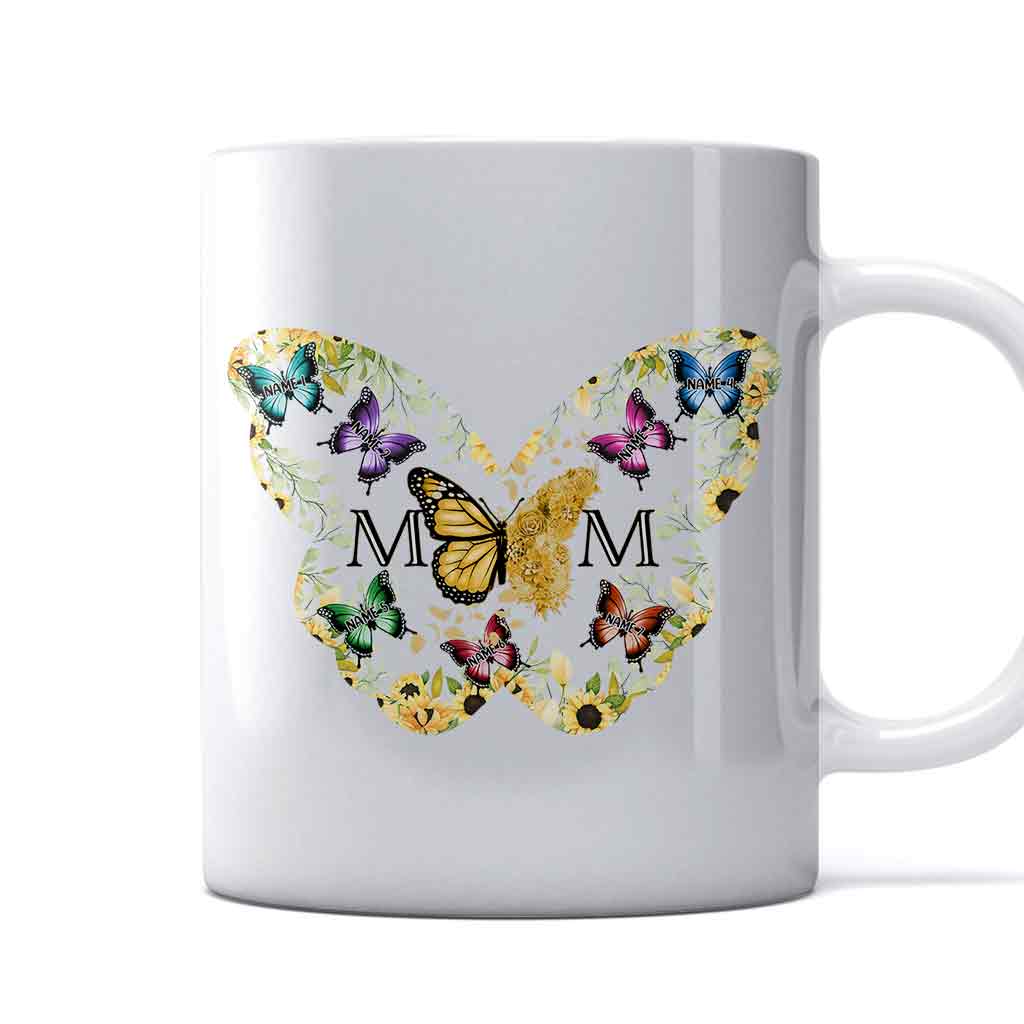 Mom Butterfly - Personalized Mother Mug