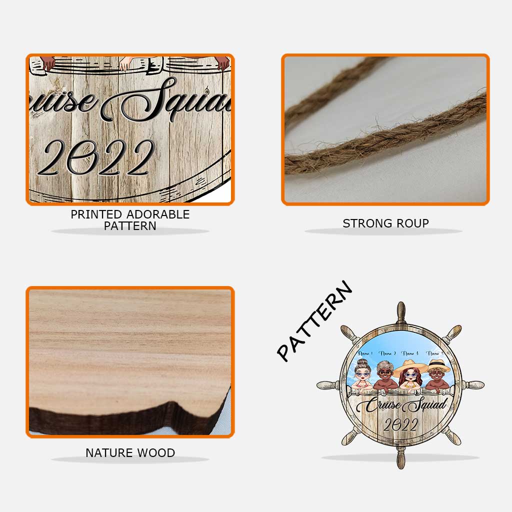 Cruise Squad - Personalized Bestie Wood Sign