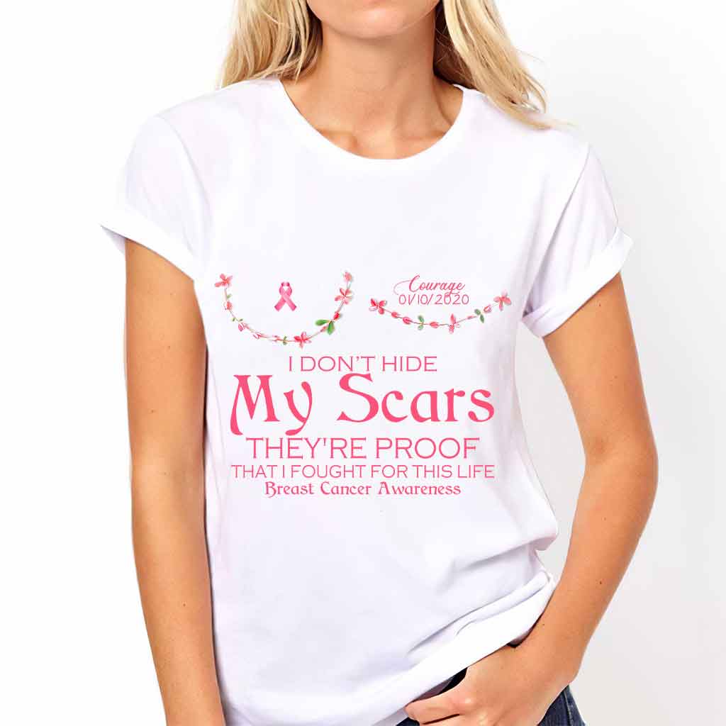 Breast Cancer Awareness Scars - Personalized T-shirt and Hoodie