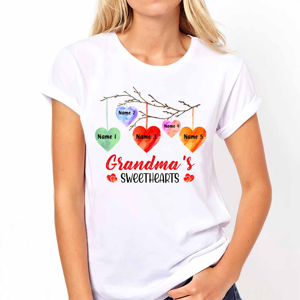 Grandma's Sweethearts - Personalized Valentine Grandma T-shirt and Hoodie