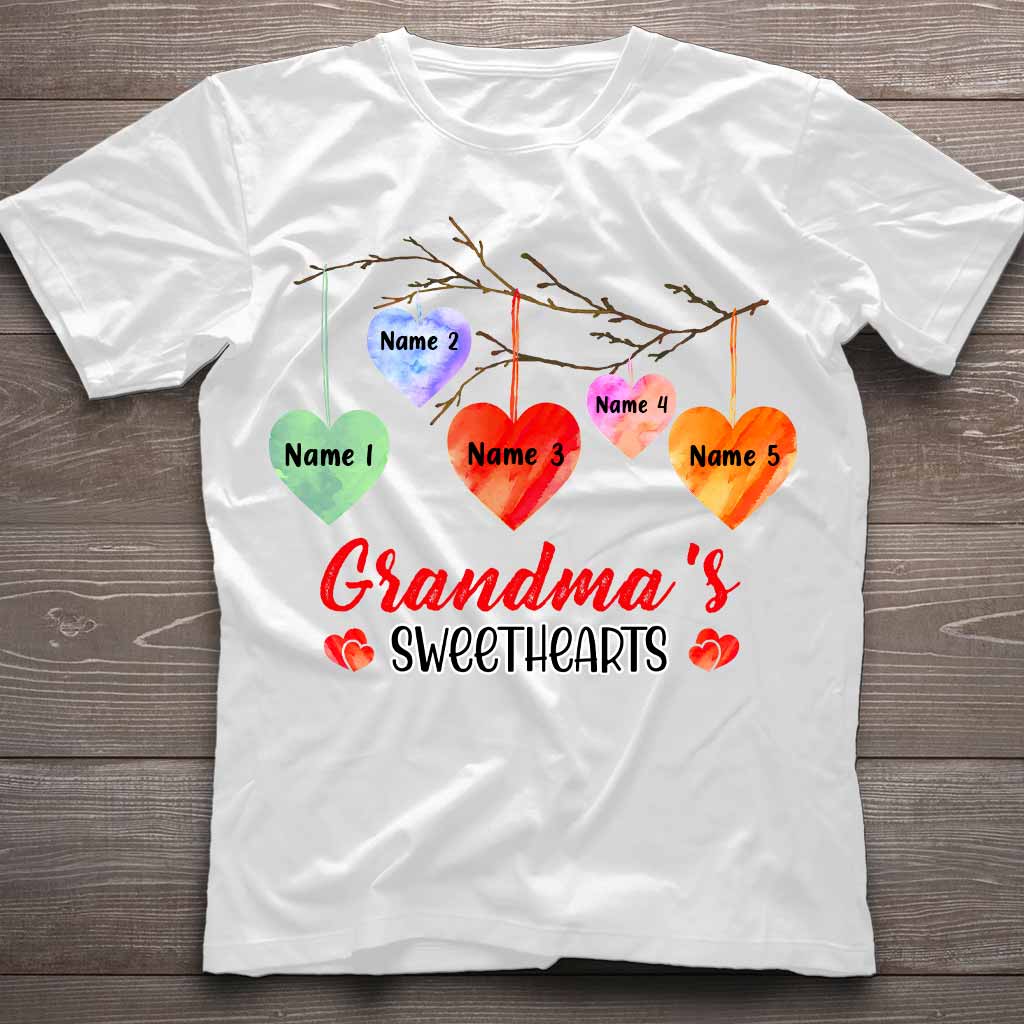 Grandma's Sweethearts - Personalized Valentine Grandma T-shirt and Hoodie
