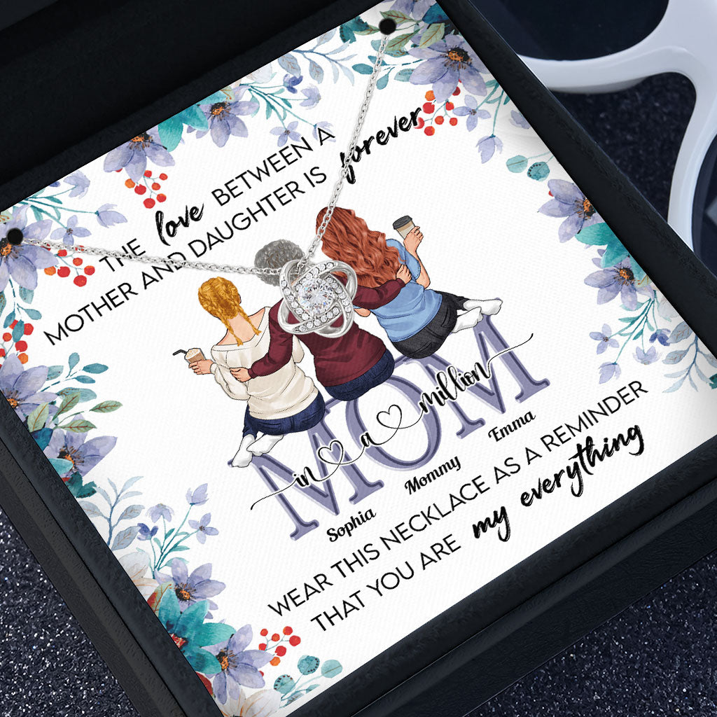 Mom In A Million Mother Daughter Forever - Personalized Mother Necklace