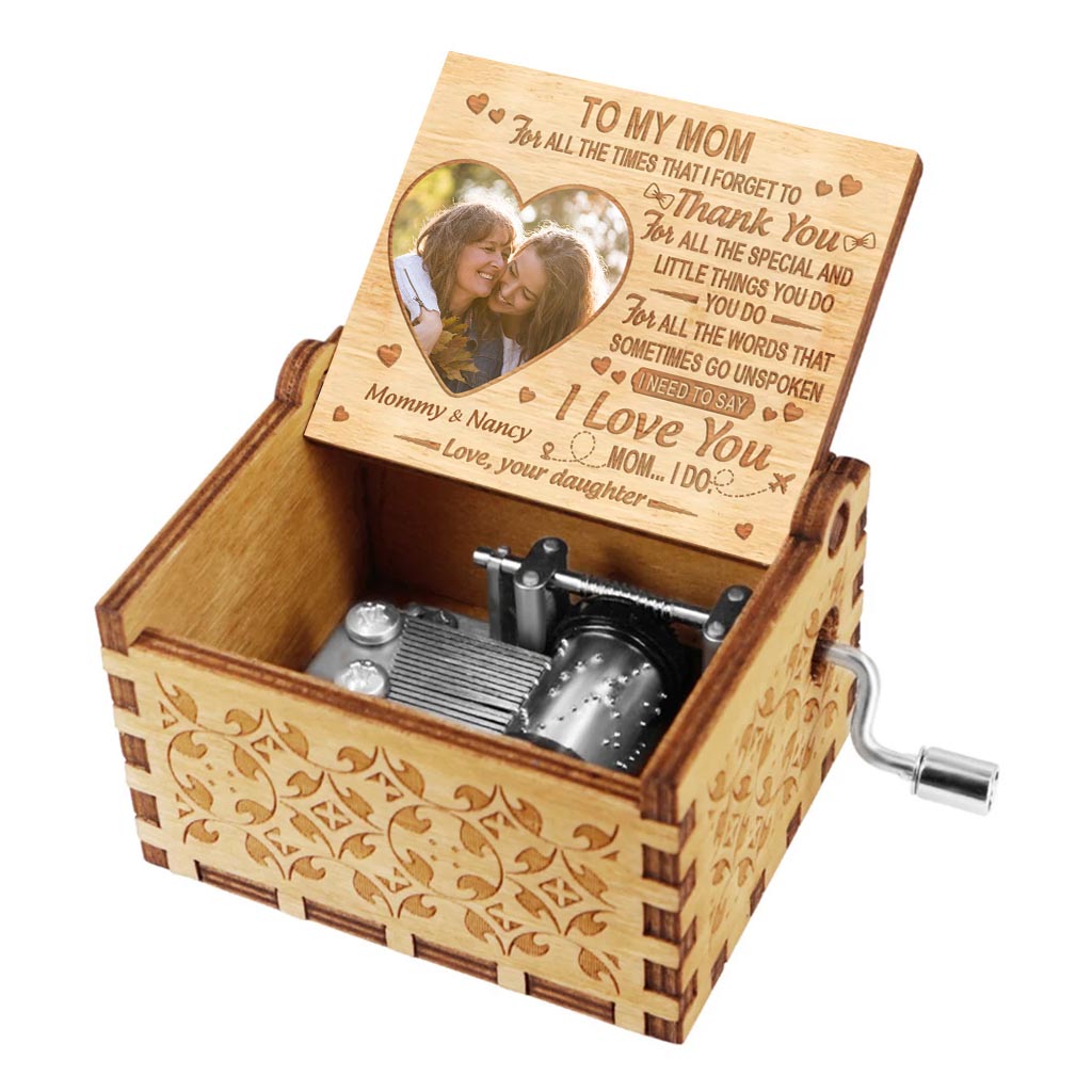 To My Mom - Personalized Mother's Day Mother Hand Crank Music Box