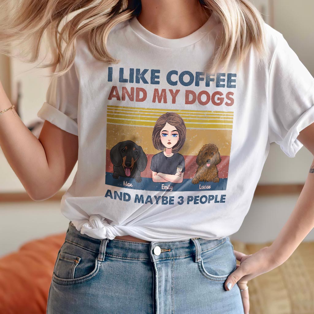 I Like Coffee And My Dog - Dog gift for cat lover - Personalized T-shirt And Hoodie