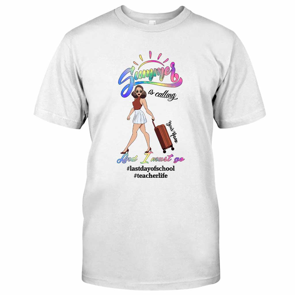 L'été m'appelle et je dois y aller - T-shirt et sweat à capuche personnalisés pour enseignants
