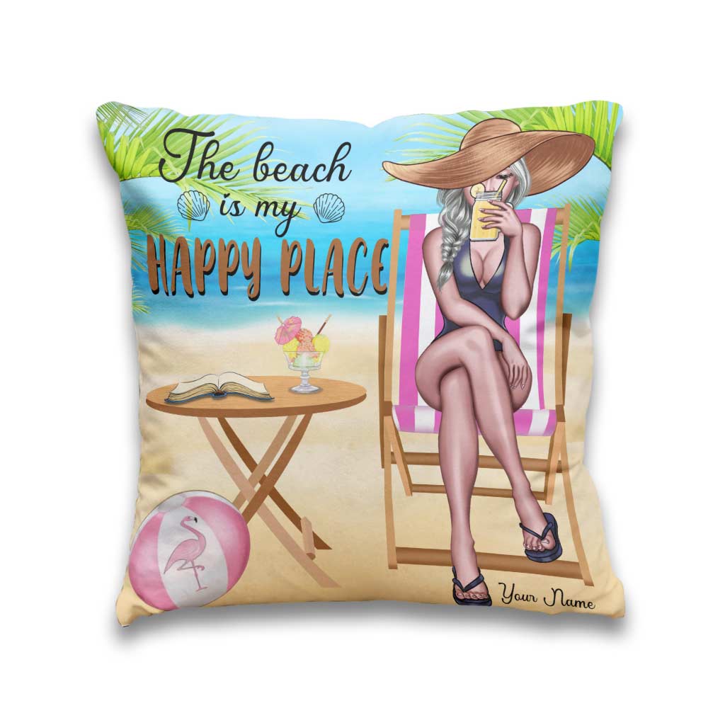 Beach Lovin' Girl - Personalized Sea Lover Throw Pillow