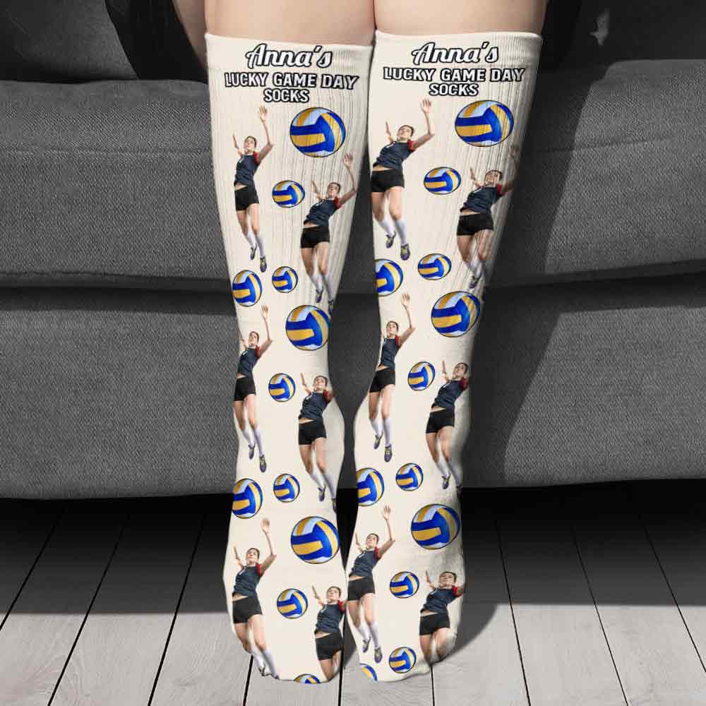 Lucky Game Day Socks - Personalized Volleyball Socks