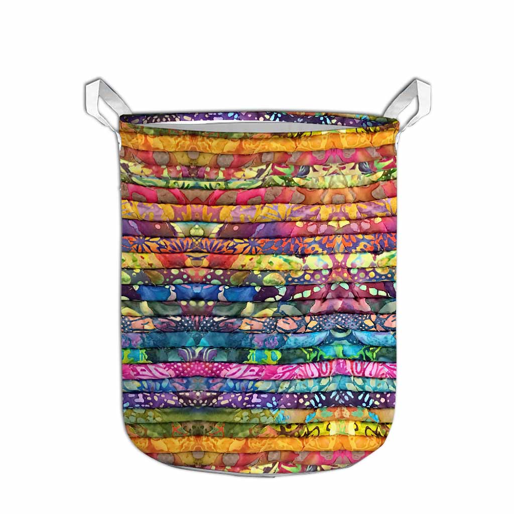 Stack Of Fabric - Quilting 3D Pattern Print Storage Basket