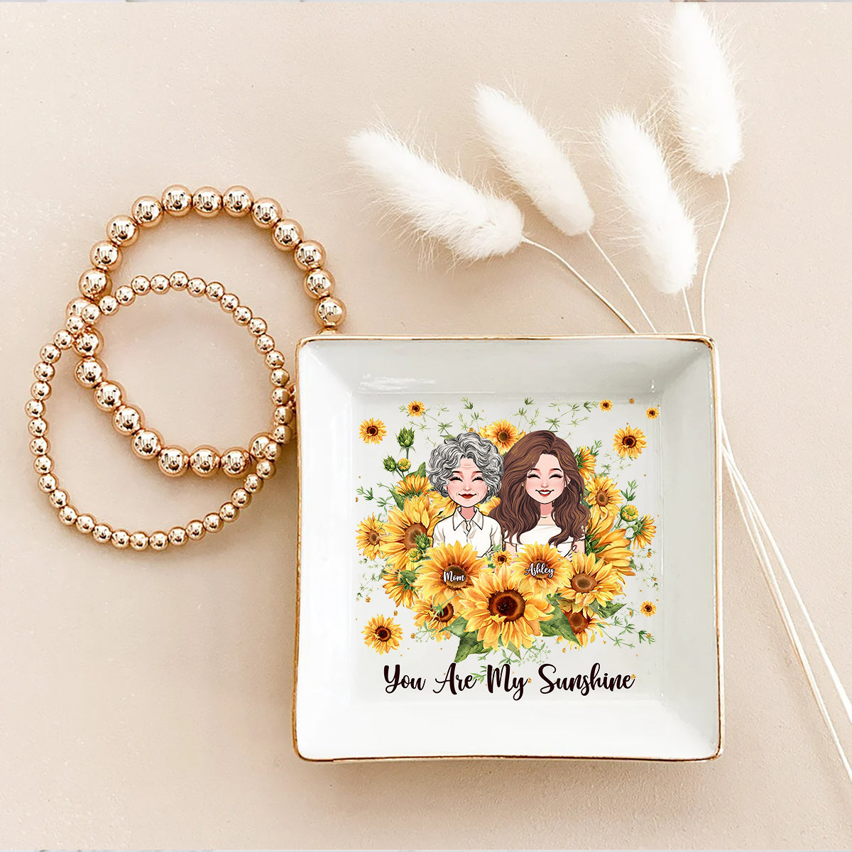 You Are My Sunshine - Personalized Mother's Day Mother Jewelry Dish