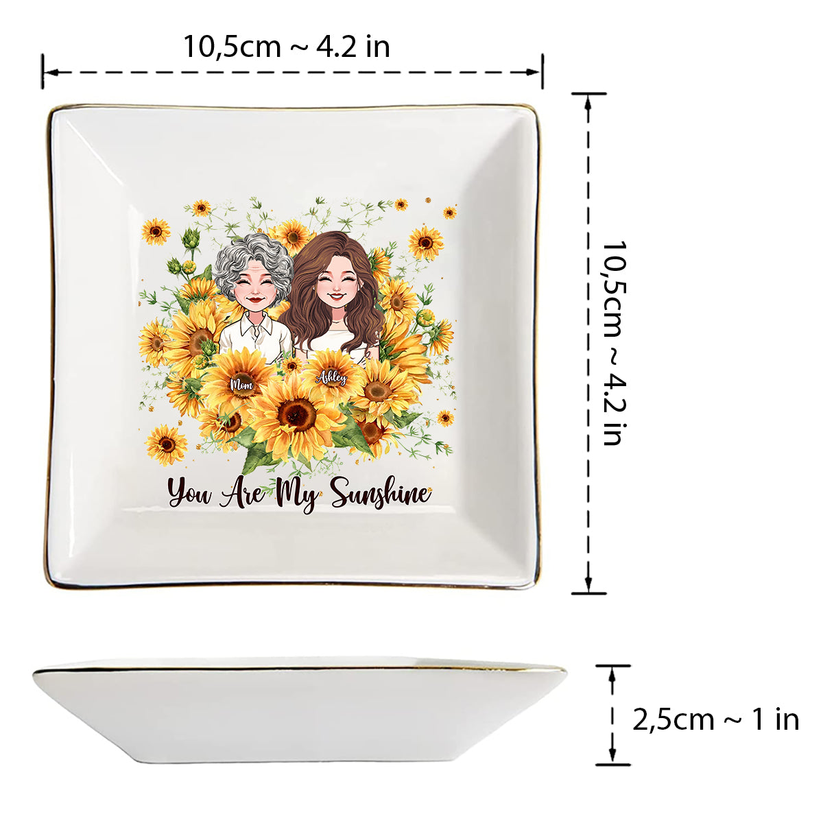 You Are My Sunshine - Personalized Mother's Day Mother Jewelry Dish
