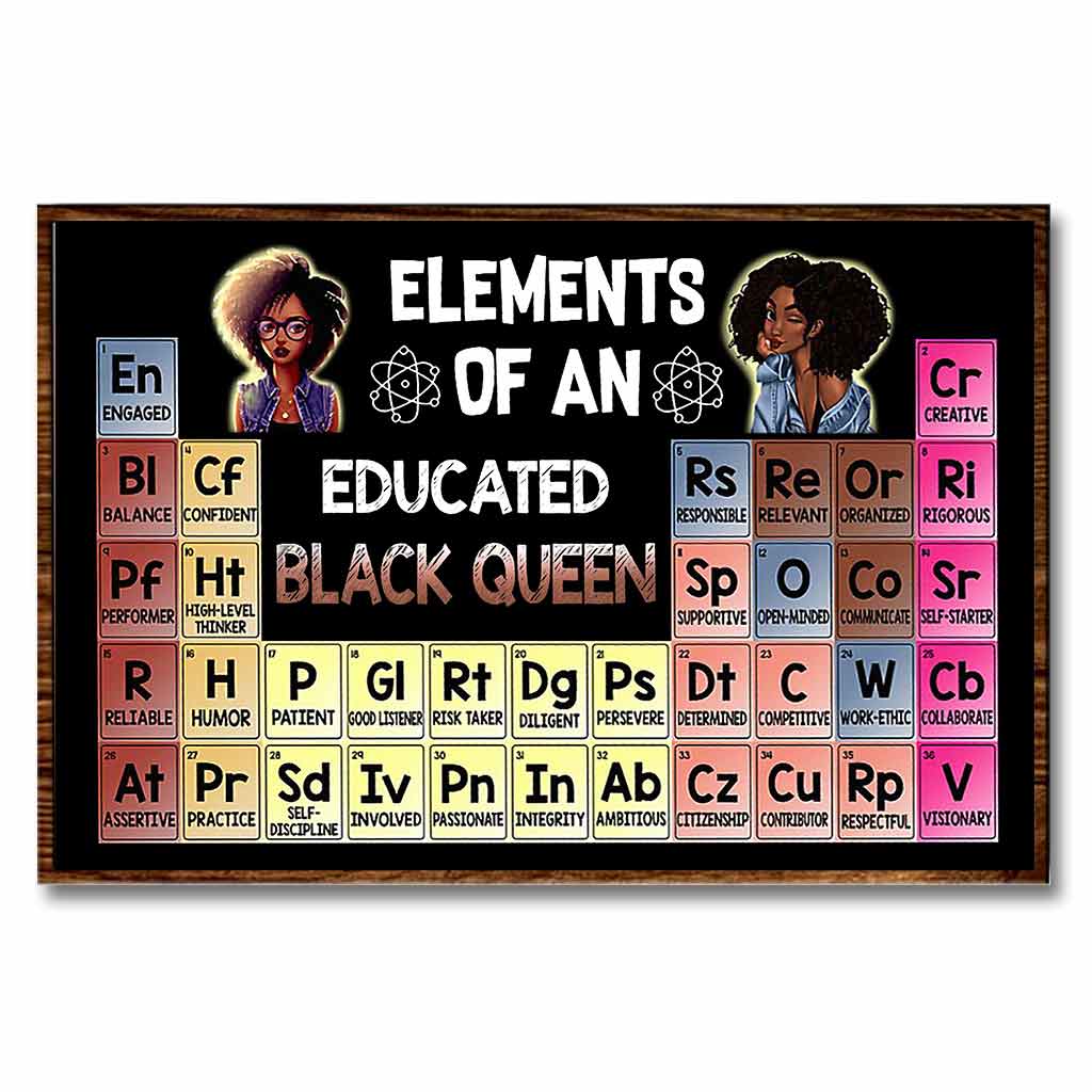 Elements Of An Educated Black Queen - African American Poster 062021