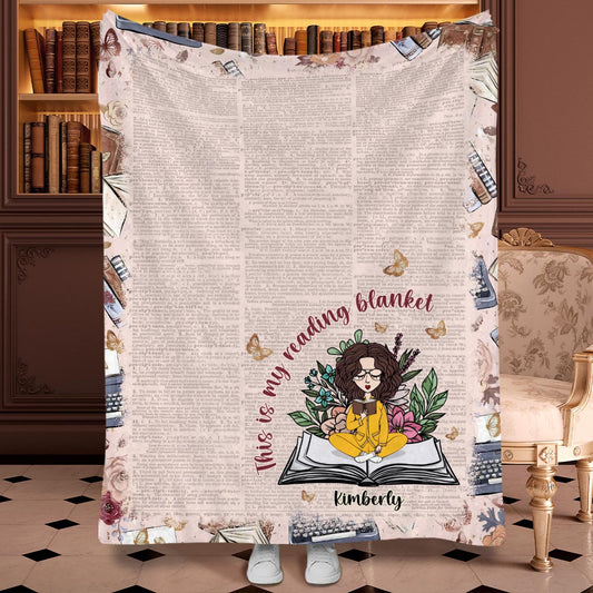 This Is My Reading Blanket - Personalized Book Blanket