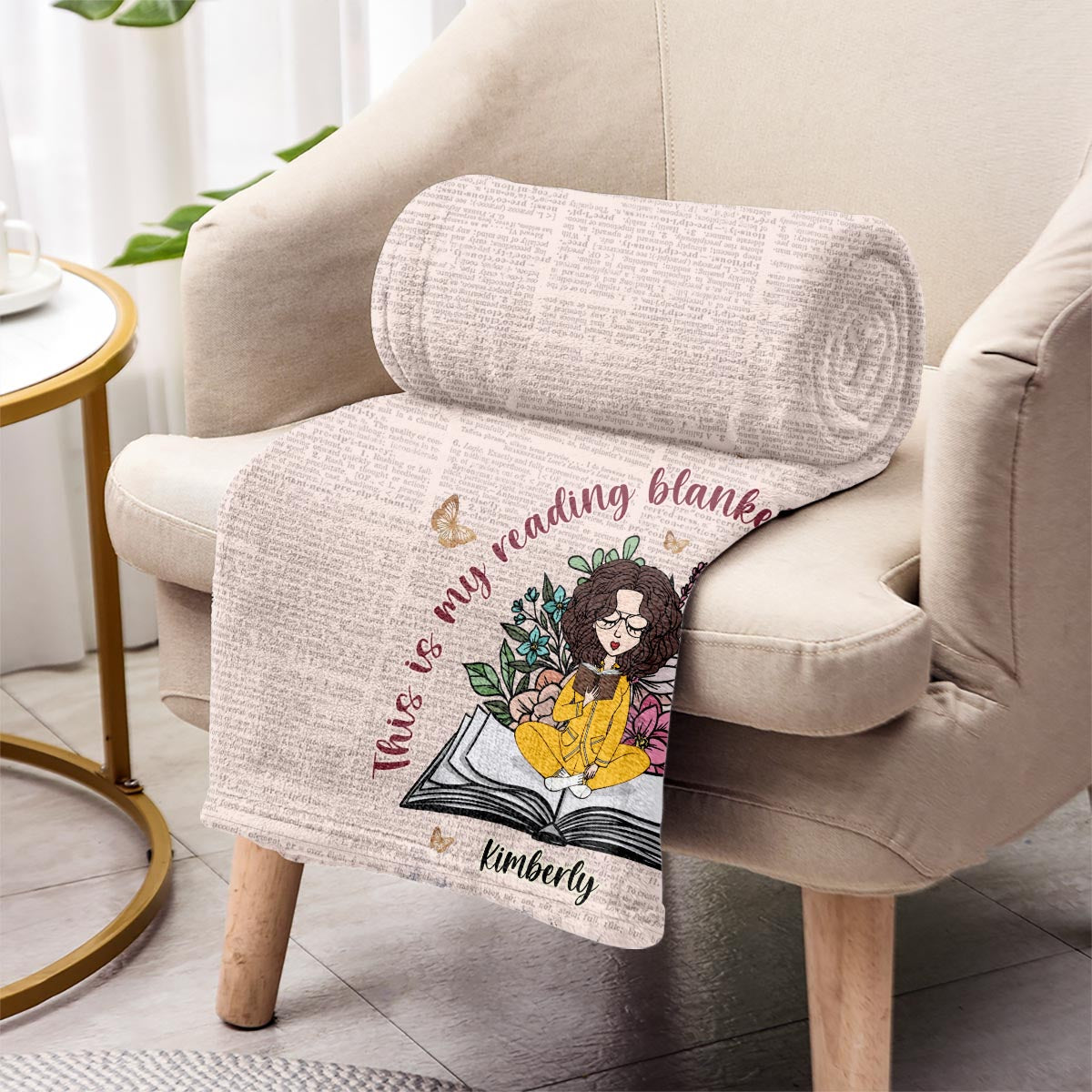 This Is My Reading Blanket - Personalized Book Blanket