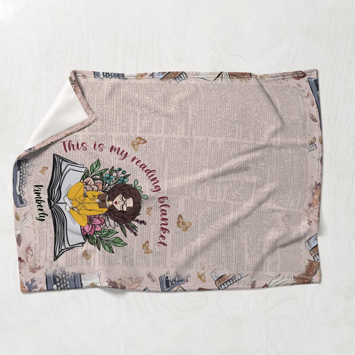 This Is My Reading Blanket - Personalized Book Blanket
