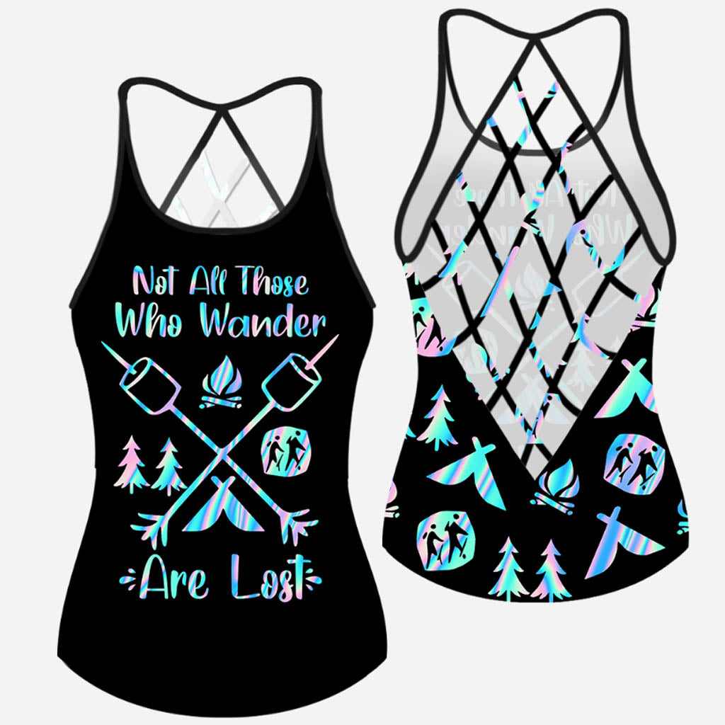 Not All Those Who Wander Are Lost - Camping Cross Tank Top