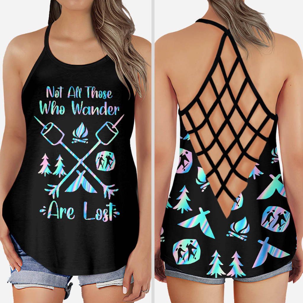 Not All Those Who Wander Are Lost - Camping Cross Tank Top