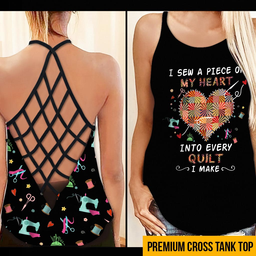 I Sew A Piece Of My Heart - Quilting Cross Tank Top